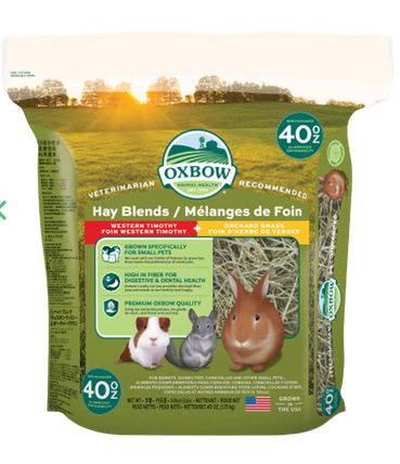 OXBOW HAY TIMOTHY &amp; ORCHARD GRASS 40OZ