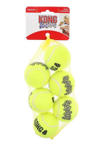 KONG DOG SQUEAKAIR BALL MD 6PK