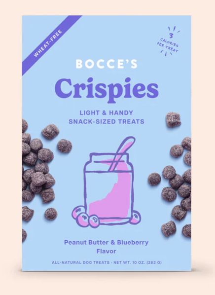 BOCCE'S DOG 10OZ CRISPIES PB &amp; BLUEBERRY