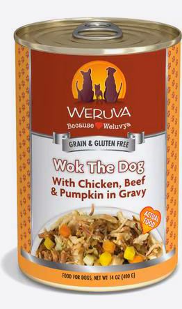 WERUVA DOG 14OZ CAN  WOK THE DOG