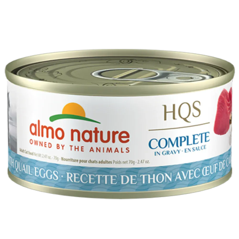 ALMO CAT 2.47OZ COMPLETE CAN - TUNA &amp; QUAIL EGGS