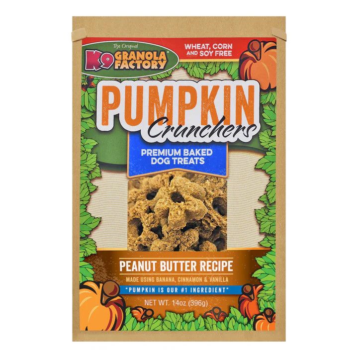 K9 GRANOLA FACTORY PEANUT BUTTER PUMPKIN CRUNCHERS 14OZ