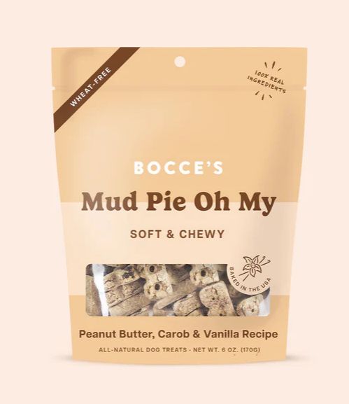 BOCCE'S DOG 6OZ SOFT &amp; CHEWY MUD PIE OH MY