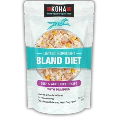 KOHA DOG 12.5OZ BLAND DIET BEEF, RICE, PUMPKIN