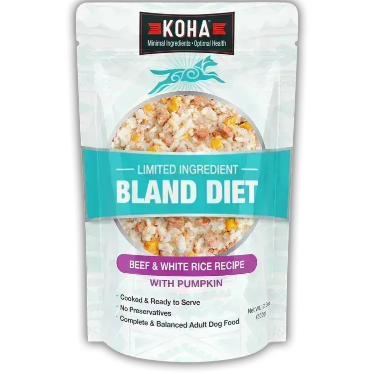 KOHA DOG 12.5OZ BLAND DIET BEEF, RICE, PUMPKIN