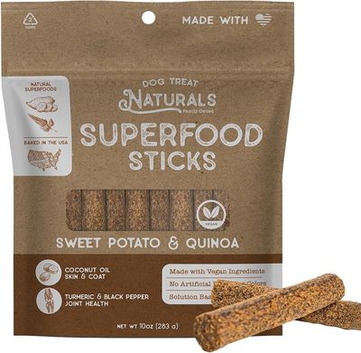 DOG TREAT NATURALS 10OZ  SUPERFOOD STICKS SWEET POTATO/QUINOA