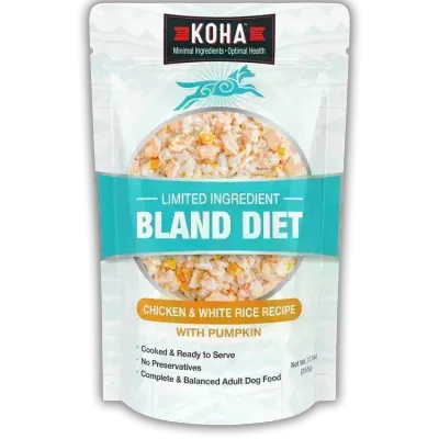 KOHA DOG 12.5OZ BLAND DIET CHICKEN, RICE, PUMPKIN