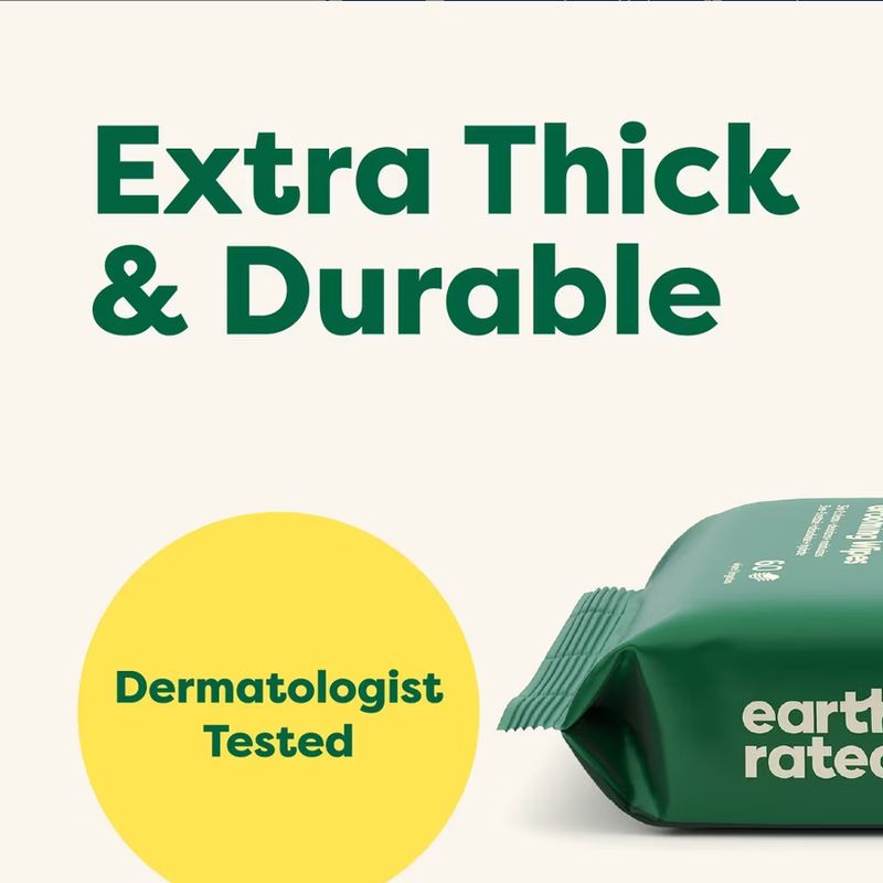 EARTH RATED UNSCENTED DOG WIPES 60CT