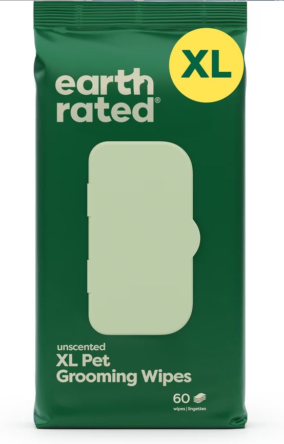 EARTH RATED UNSCENTED DOG WIPES 60CT