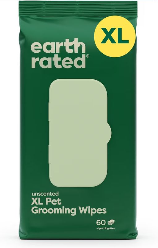 EARTH RATED UNSCENTED DOG WIPES 60CT