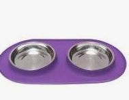 MESS MUTTS CAT DOUBLE FEEDER PURPLE