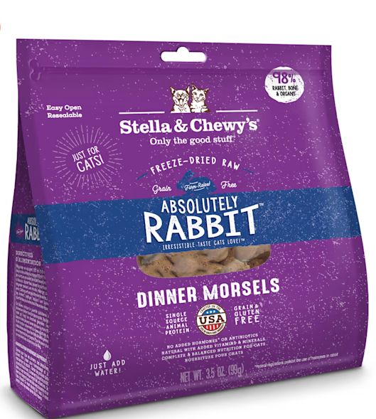 STELLA &amp; CHEWY'S CAT 3.5OZ DINNER MORSELS RABBIT