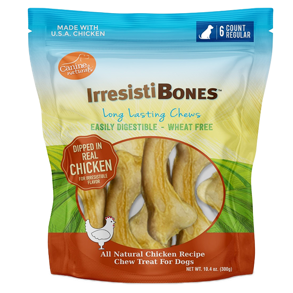 CANINE NATURALS 6 PACK IRRESISTI CHICKEN BONES