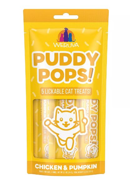 WERUVA CAT 2.5OZ PUDDY POPS CHICKEN PUMPKIN
