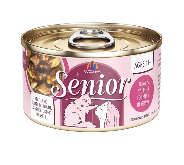 WERUVA CAT 3OZ CAN SENIOR TUNA &amp; SALMON IN GRAVY