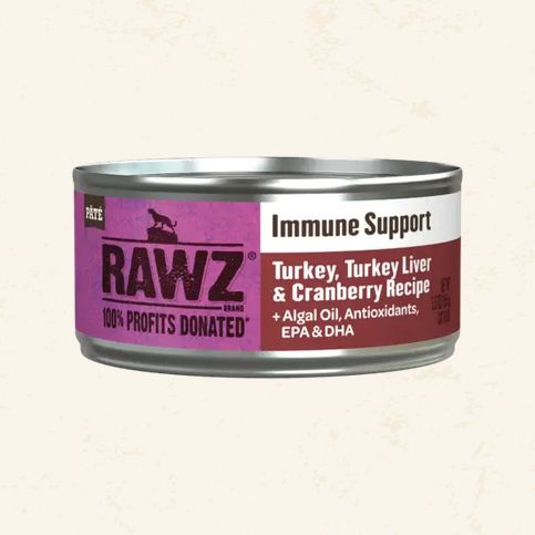 RAWZ CAT 5.5OZ CAN IMMUNE TURKEY, LIVER, CRANBERRY