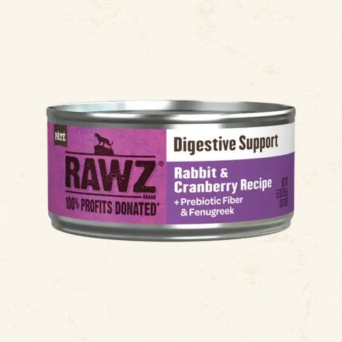 RAWZ CAT 5.5OZ CAN DIGESTIVE RABBIT &amp; CRANBERRY