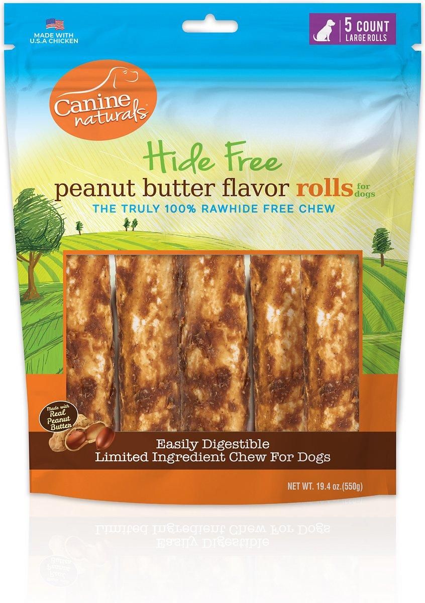 CANINE NATURALS 5PACK PB ROLLS 7"