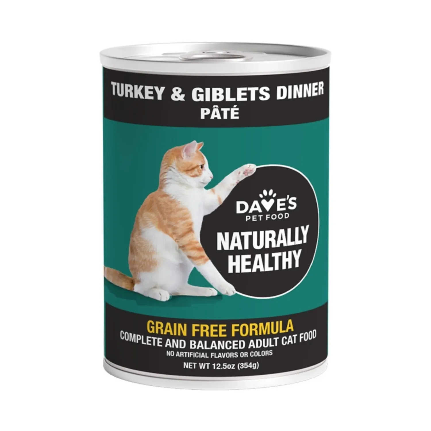 DAVE'S CAT12.5OZ TURKEY &amp; GIBLETS PATE