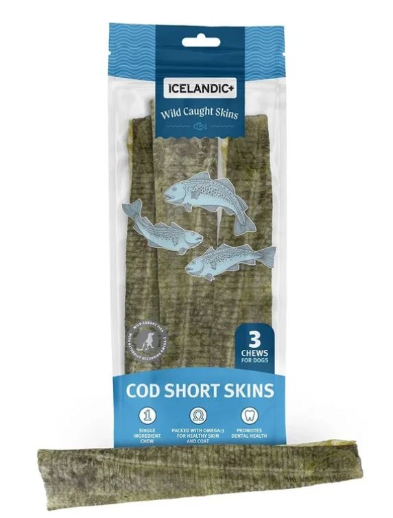 ICELANDIC COD 5" SHORT CHEW STIKS 3 PACK