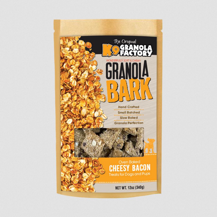 K9 GRANOLA FACTORY 10OZ  BARK CHEESY BACON