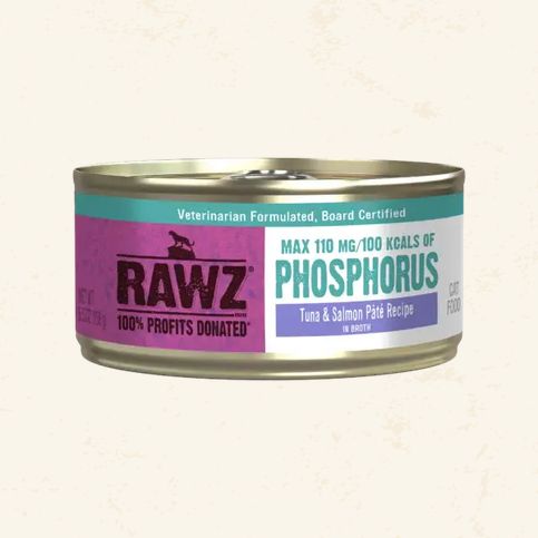 RAWZ CAT 5.5OZ CAN LOW PHOS TUNA SALMON PATE