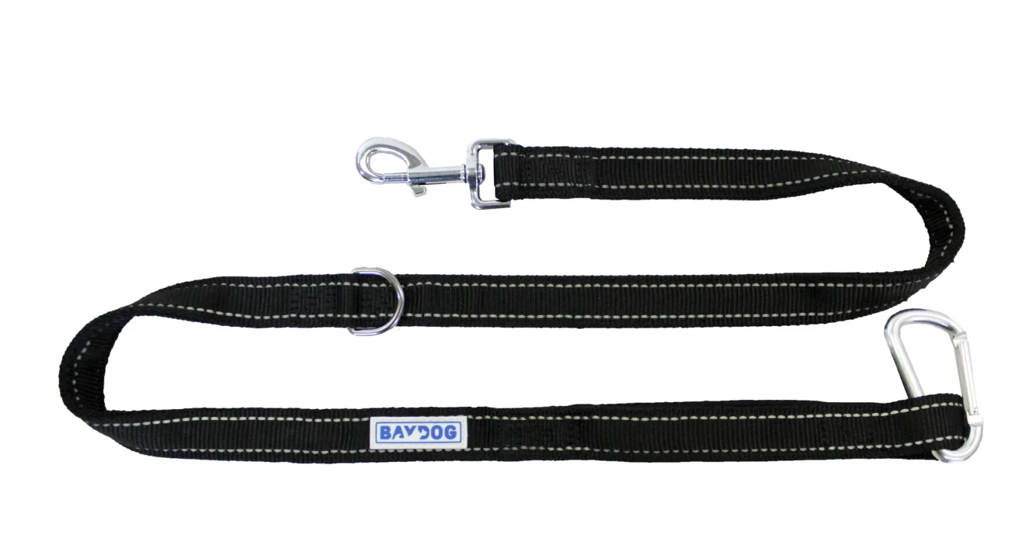 BAYDOG HUDSON BLACK 6 FT LEASH