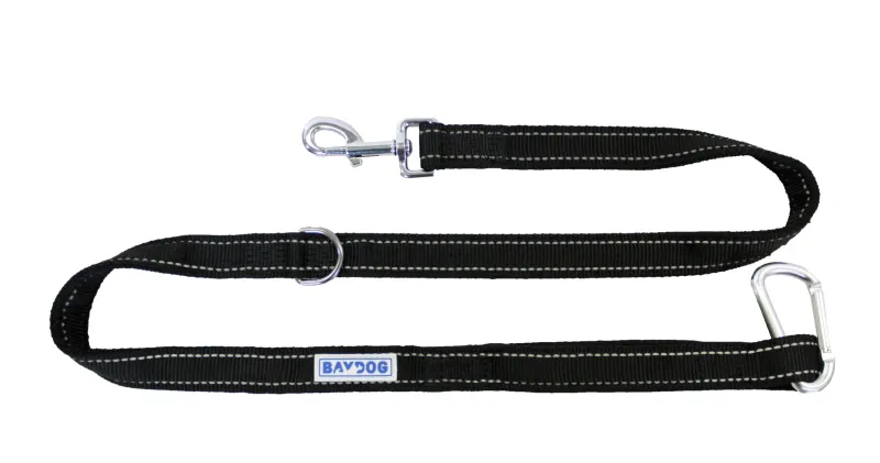 BAYDOG HUDSON BLACK 6 FT LEASH