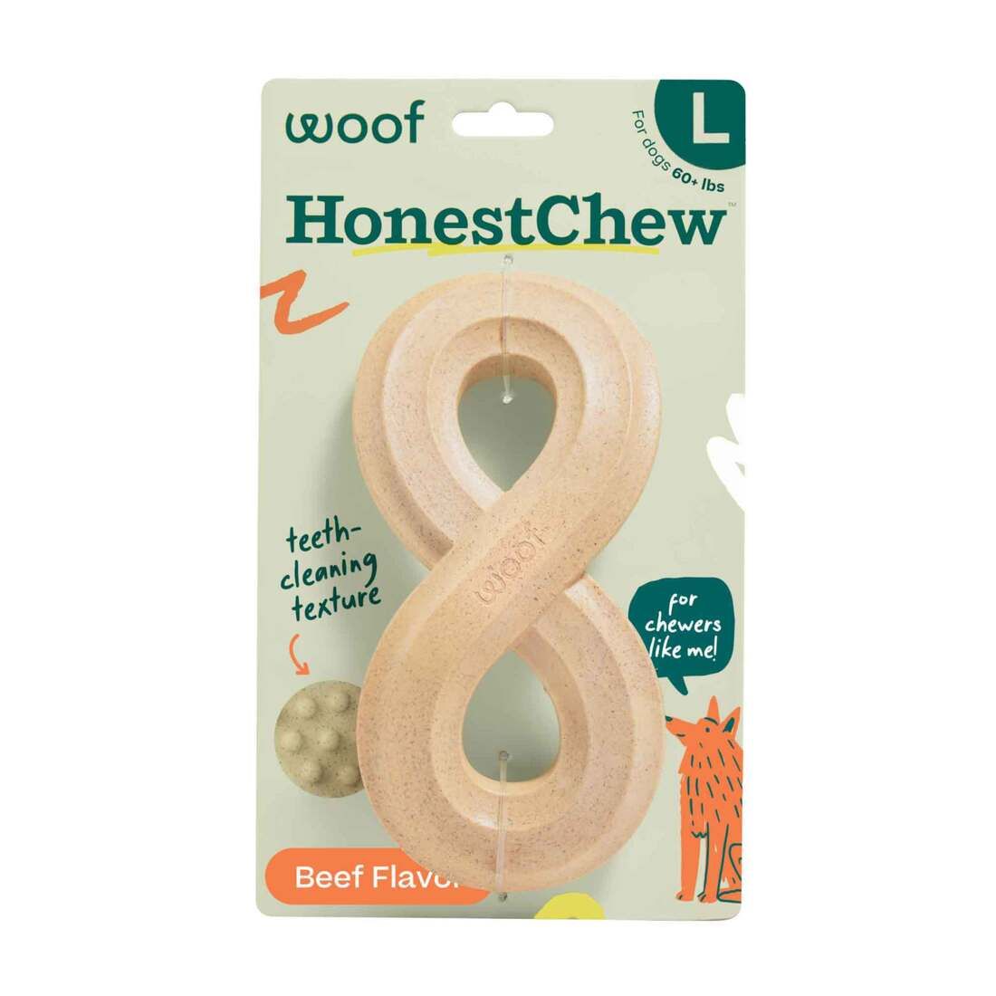 WOOF HONEST CHEW LARGE BONE BEEF FLAVOR
