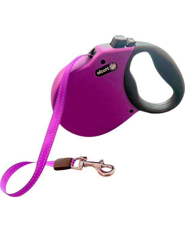 ALCOTT RETRACTABLE LEASH PURPLE SMALL