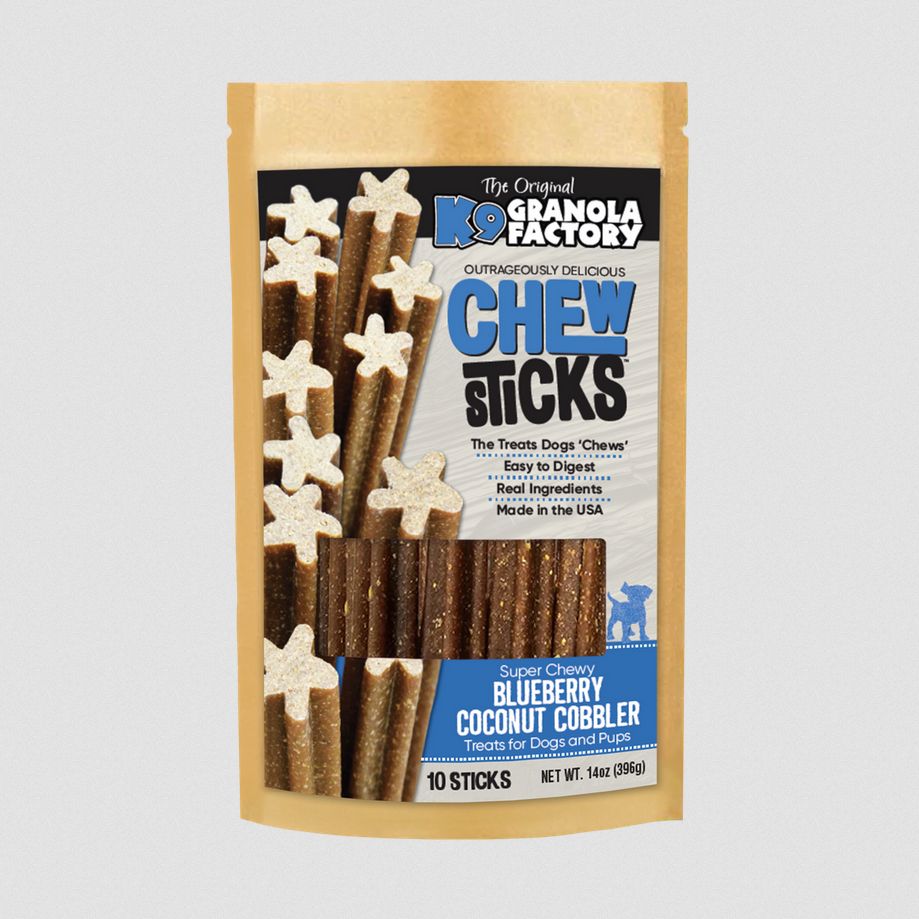 K9 GRANOLA FACTORY 10CT BLUEBERRY COCONUT COBBLER CHEW STICKS