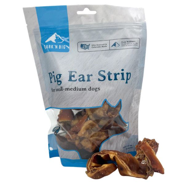 BARK N' BIG 7OZ PIG EAR STRIPS