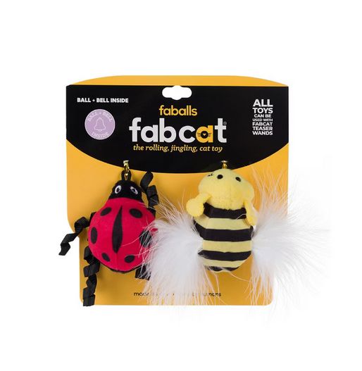 FABCAT LADYBUG BUMBLE BEE 2PK