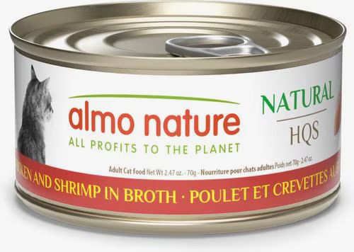 ALMO CAT 2.47OZ NATURAL CHICKEN SHRIMP CAN