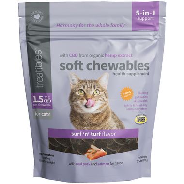 TREATIBLES 3.5OZ CAT 1.5MG CBD TREATS
