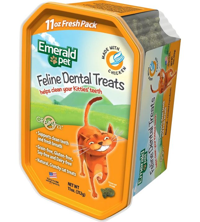 EMERALD PET CAT 11OZ CHICKEN DENTAL TREATS