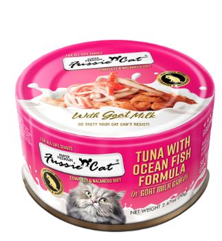 FUSSIE CAT 2.47OZ TUNA &amp; OCEAN FISH W/ GOAT MILK