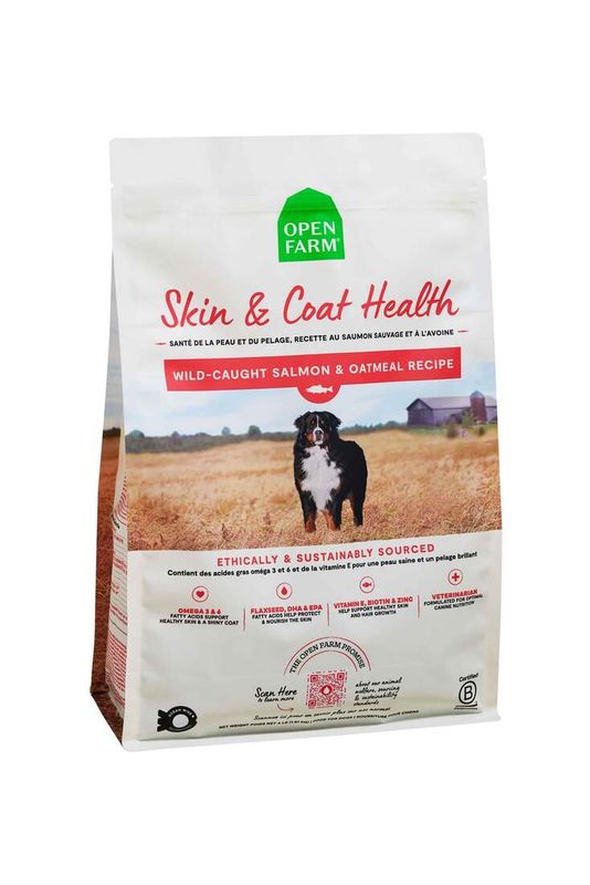 OPEN FARM 22# SKIN COAT SALMON OATMEAL