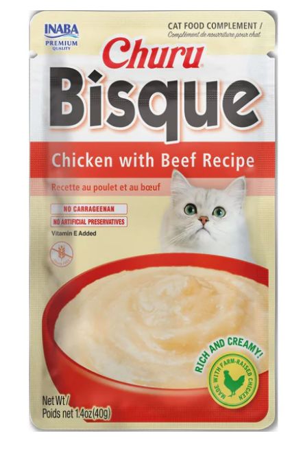 CHURU BISQUE CAT 1.04OZ CHICKEN BEEF