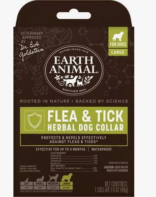 EARTH ANIMAL DOG COLLAR FLEA/TICK LRG