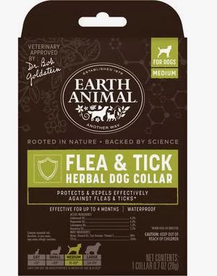 EARTH ANIMAL FLEA/TICK DOG COLLAR MED