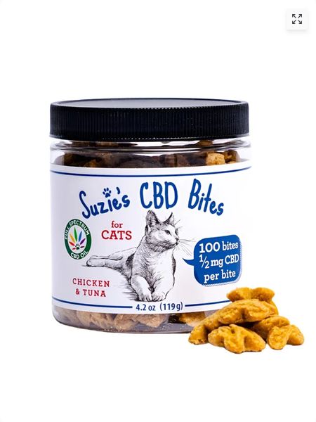 SUZIE CBD 0.5MG CAT BITES CHICKEN &amp; TUNA 100CT