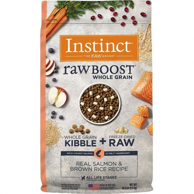INSTINCT DOG 19# RAW BOOST WHOLE GRAIN SALMON