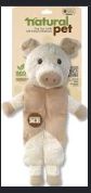 NATURAL PET MULTI SQUEAKER PIG TOY
