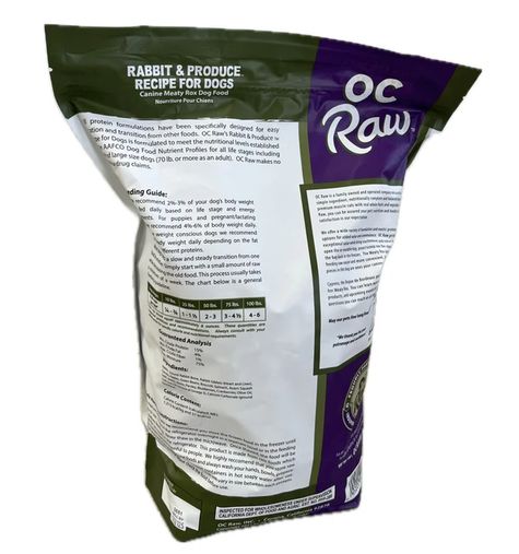 OC RAW 7# FROZEN MEATY ROX RABBIT &amp; PRODUCE