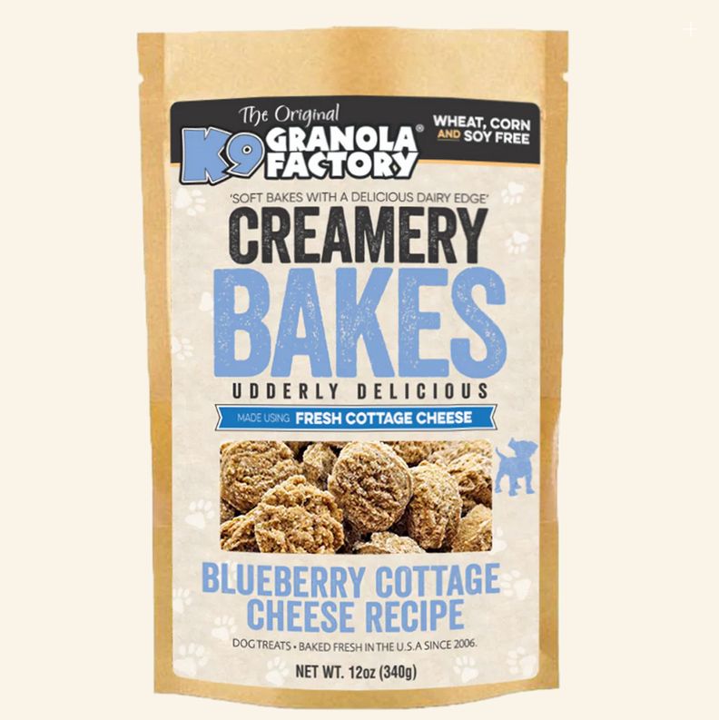 K9 GRANOLA FACTORY 12OZ DOG CREAMERY BIG BAKES BLUEBERRY COTTAGE CHEESE
