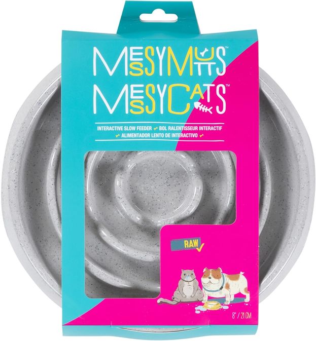 MESSY MUTTS 3CUP SPECKLED SLOW FEEDER