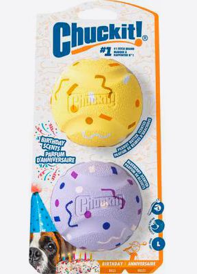 CHUCKIT BIRTHDAY BALL 2PACK