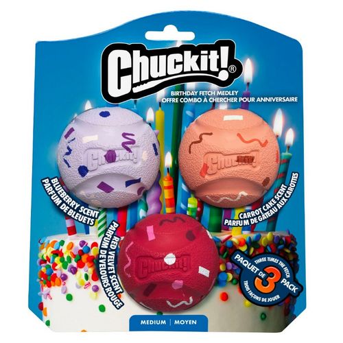 CHUCKIT BIRTHDAY BALL 3PACK