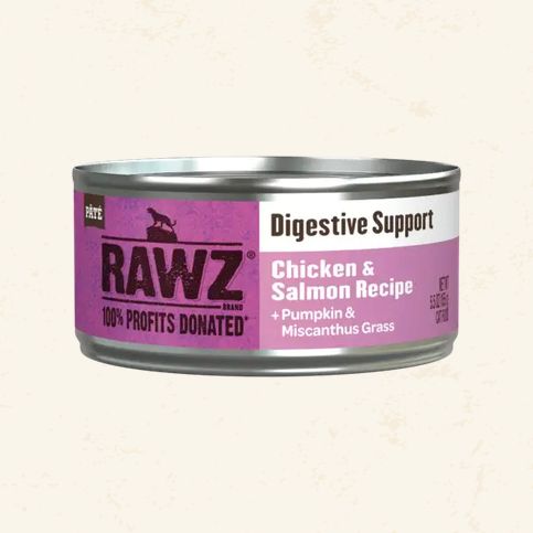 RAWZ CAT 5.5OZ DIGESTIVE CHICKEN &amp; SALMON